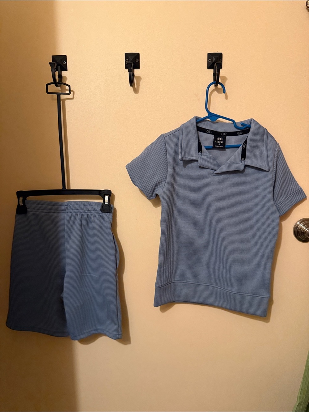 Kids Short Sleeve Polo Top in Light Blue - Jumping Beans